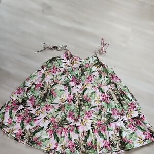 Floral Kids Top with Pink and Green Design